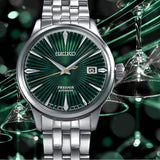 Buy Shop Seiko Presage Cocktail Time Automatic Green Dial Silver Steel Strap Watch for Men - SRPE15J1 USA Online