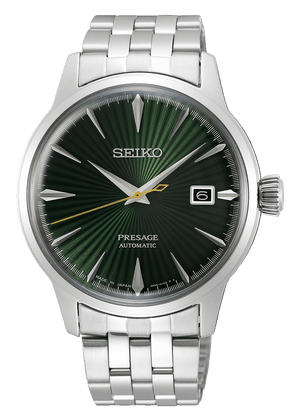 Buy Shop Seiko Presage Cocktail Time Automatic Green Dial Silver Steel Strap Watch for Men - SRPE15J1 USA Online