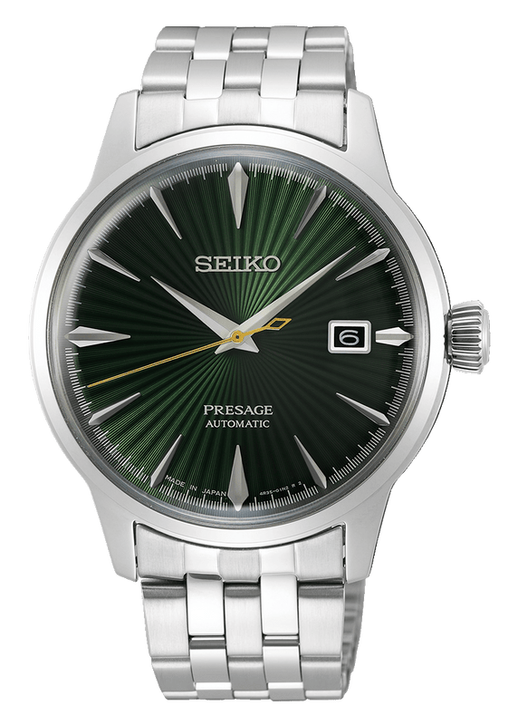 Buy Shop Seiko Presage Cocktail Time Automatic Green Dial Silver Steel Strap Watch for Men - SRPE15J1 USA Online