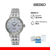 Buy Shop Seiko Presage Cocktail Time Automatic Skydiving Diamonds Blue Dial Silver Steel Strap Watch for Women - SRE007J1 USA Online