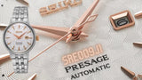 Buy Shop Seiko Presage Cocktail Time Skydiving Automatic Diamonds Mother of Pearl Dial Silver Steel Strap Watch for Women - SRE009J1 USA Online