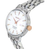 Buy Shop Seiko Presage Cocktail Time Skydiving Automatic Diamonds Mother of Pearl Dial Silver Steel Strap Watch for Women - SRE009J1 USA Online