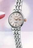 Buy Shop Seiko Presage Cocktail Time Skydiving Automatic Diamonds Mother of Pearl Dial Silver Steel Strap Watch for Women - SRE009J1 USA Online