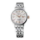 Buy Shop Seiko Presage Cocktail Time Skydiving Automatic Diamonds Mother of Pearl Dial Silver Steel Strap Watch for Women - SRE009J1 USA Online