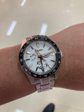 Buy Shop Seiko Presage Sharp Edged Series Automatic GMT Champagne Dial Silver Steel Strap Watch For Men - SPB273J1 USA Online
