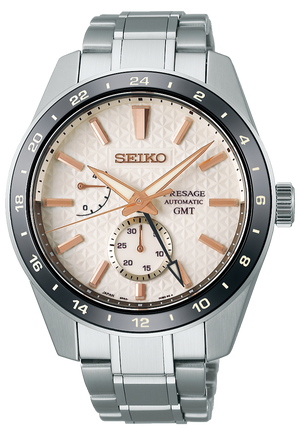 Buy Shop Seiko Presage Sharp Edged Series Automatic GMT Champagne Dial Silver Steel Strap Watch For Men - SPB273J1 USA Online