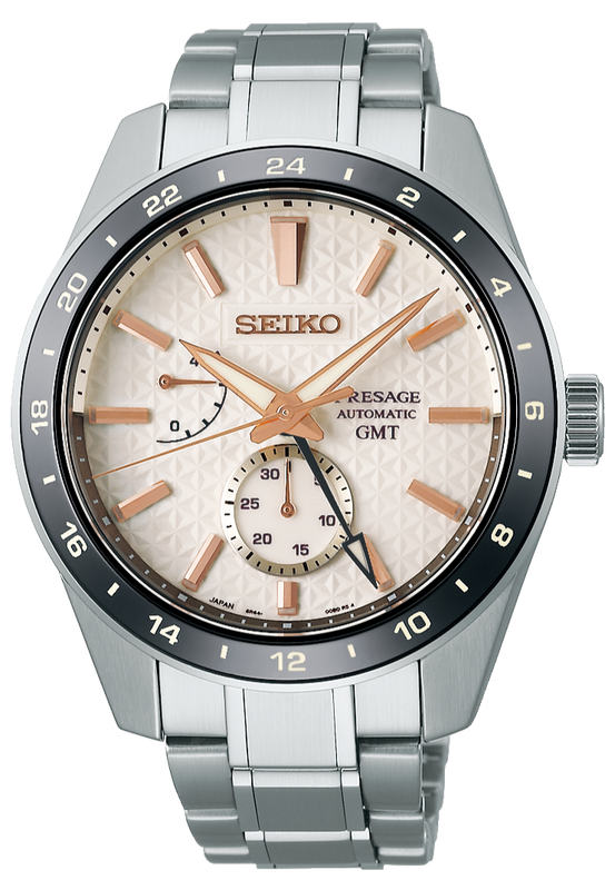 Buy Shop Seiko Presage Sharp Edged Series Automatic GMT Champagne Dial Silver Steel Strap Watch For Men - SPB273J1 USA Online