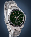 Buy Shop Seiko Presage Sharp Edged Series GMT Green Dial Silver Steel Strap Watch For Men - SPB219J1 USA Online