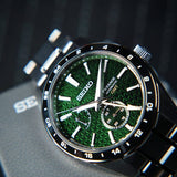 Buy Shop Seiko Presage Sharp Edged Series GMT Green Dial Silver Steel Strap Watch For Men - SPB219J1 USA Online