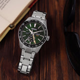 Buy Shop Seiko Presage Sharp Edged Series GMT Green Dial Silver Steel Strap Watch For Men - SPB219J1 USA Online