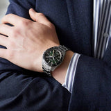 Buy Shop Seiko Presage Sharp Edged Series GMT Green Dial Silver Steel Strap Watch For Men - SPB219J1 USA Online