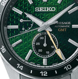 Buy Shop Seiko Presage Sharp Edged Series GMT Green Dial Silver Steel Strap Watch For Men - SPB219J1 USA Online