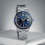 Buy Shop Seiko Presage Style60's Automatic Blue Dial Silver Steel Strap Watch for Men - SRPG05J1 USA Online