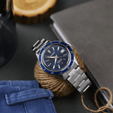 Buy Shop Seiko Presage Style60's Automatic Blue Dial Silver Steel Strap Watch for Men - SRPG05J1 USA Online