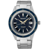 Buy Shop Seiko Presage Style60's Automatic Blue Dial Silver Steel Strap Watch for Men - SRPG05J1 USA Online