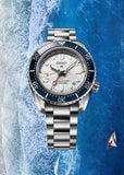 Buy Shop Seiko Prospex 1968 Heritage Diver's GMT 60th Anniversary White Dial Silver Steel Strap Watch for Men - SPB519J1 USA Online