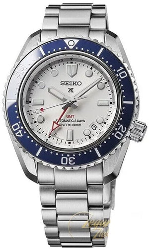 Buy Shop Seiko Prospex 1968 Heritage Diver's GMT 60th Anniversary White Dial Silver Steel Strap Watch for Men - SPB519J1 USA Online