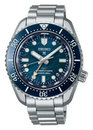 Buy Shop Seiko Prospex 1968 Heritage Divers GMT The Great Wave Limited Edition Blue Dial Silver Steel Strap Watch for Men - SPB509J1 USA Online