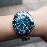 Seiko Prospex 1968 Heritage Divers GMT The Great Wave Limited Edition Blue Dial Silver Steel Strap Watch for Men - SPB509J1
