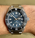 Buy Shop Seiko Prospex Automatic 1965 Dive 55th Anniversary Limited Edtion Blue Dial Silver Steel Strap Watch For Men - SPB149J1 USA Online