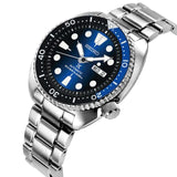 Buy Shop Seiko Prospex Deep Blue Batman Turtle Diver's Automatic Blue Dial Silver Steel Strap Watch for Men - SRPC25J1 USA Online