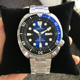 Buy Shop Seiko Prospex Deep Blue Batman Turtle Diver's Automatic Blue Dial Silver Steel Strap Watch for Men - SRPC25J1 USA Online