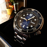 Buy Shop Seiko Prospex Deep Blue Batman Turtle Diver's Automatic Blue Dial Silver Steel Strap Watch for Men - SRPC25J1 USA Online