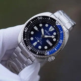 Buy Shop Seiko Prospex Deep Blue Batman Turtle Diver's Automatic Blue Dial Silver Steel Strap Watch for Men - SRPC25J1 USA Online