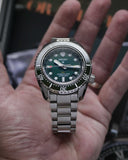 Buy Shop Seiko Prospex GMT Divers Automatic Marine Green Dial Silver Steel Strap Watch For Men - SPB381J1 USA Online