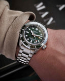 Buy Shop Seiko Prospex GMT Divers Automatic Marine Green Dial Silver Steel Strap Watch For Men - SPB381J1 USA Online
