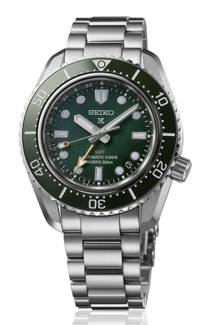 Buy Shop Seiko Prospex GMT Divers Automatic Marine Green Dial Silver Steel Strap Watch For Men - SPB381J1 USA Online