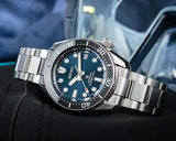 Buy Shop Seiko Prospex Marinemaster Automatic Scuba Divers Blue Dial Silver Steel Strap Watch for Men - SPB187J1 USA Online