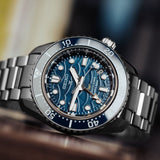 Buy Shop Seiko Prospex Marinemaster Automatic Scuba Divers Blue Dial Silver Steel Strap Watch for Men - SPB187J1 USA Online