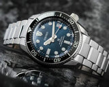 Buy Shop Seiko Prospex Marinemaster Automatic Scuba Divers Blue Dial Silver Steel Strap Watch for Men - SPB187J1 USA Online