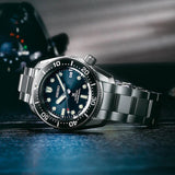 Buy Shop Seiko Prospex Marinemaster Automatic Scuba Divers Blue Dial Silver Steel Strap Watch for Men - SPB187J1 USA Online