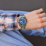 Buy Shop Seiko Prospex Marinemaster Automatic Scuba Divers Blue Dial Silver Steel Strap Watch for Men - SPB187J1 USA Online