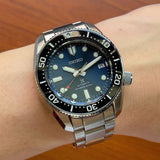 Buy Shop Seiko Prospex Marinemaster Automatic Scuba Divers Blue Dial Silver Steel Strap Watch for Men - SPB187J1 USA Online