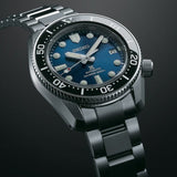 Buy Shop Seiko Prospex Marinemaster Automatic Scuba Divers Blue Dial Silver Steel Strap Watch for Men - SPB187J1 USA Online