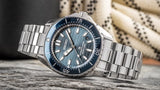 Buy Shop Seiko Prospex Polygonal Divers Automatic Blue Dial Silver Steel Strap Watch for Men - SPB483J1 USA Online