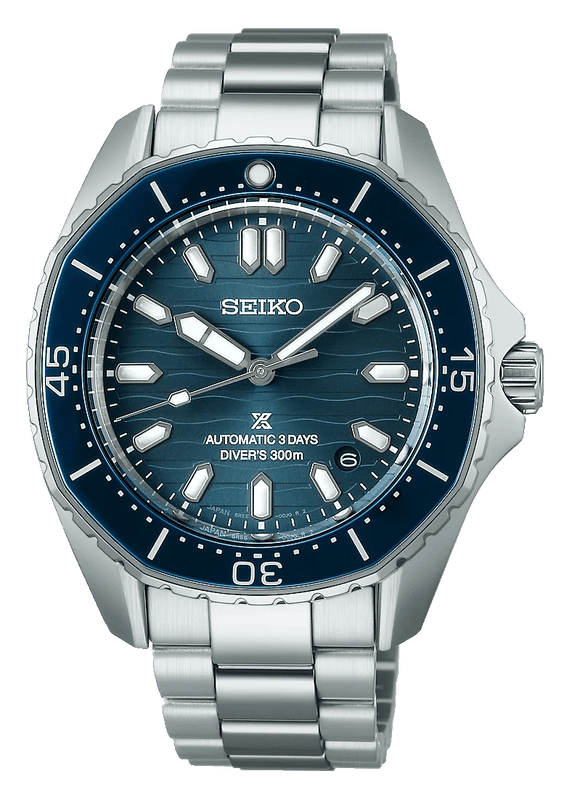 Buy Shop Seiko Prospex Polygonal Divers Automatic Blue Dial Silver Steel Strap Watch for Men - SPB483J1 USA Online