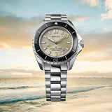 Buy Shop Seiko Prospex Polygonal Divers Automatic Pearl White Dial Silver Steel Strap Watch for Men - SPB481J1 USA Online