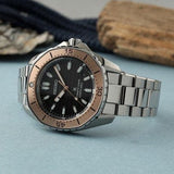 Buy Shop Seiko Prospex Polygonal Sea Diver Automatic Black Dial Silver Steel Strap Watch for Men - SPB485J1 USA Online