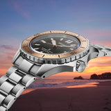 Buy Shop Seiko Prospex Polygonal Sea Diver Automatic Black Dial Silver Steel Strap Watch for Men - SPB485J1 USA Online