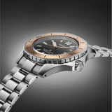 Buy Shop Seiko Prospex Polygonal Sea Diver Automatic Black Dial Silver Steel Strap Watch for Men - SPB485J1 USA Online