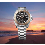 Buy Shop Seiko Prospex Polygonal Sea Diver Automatic Black Dial Silver Steel Strap Watch for Men - SPB485J1 USA Online