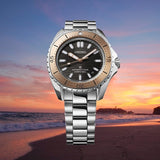 Buy Shop Seiko Prospex Polygonal Sea Diver Automatic Black Dial Silver Steel Strap Watch for Men - SPB485J1 USA Online