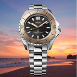 Buy Shop Seiko Prospex Polygonal Sea Diver Automatic Black Dial Silver Steel Strap Watch for Men - SPB485J1 USA Online