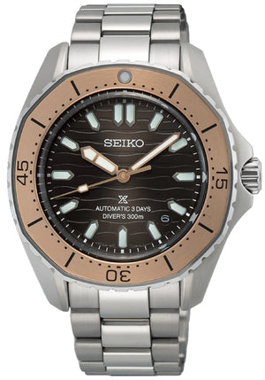 Buy Shop Seiko Prospex Polygonal Sea Diver Automatic Black Dial Silver Steel Strap Watch for Men - SPB485J1 USA Online