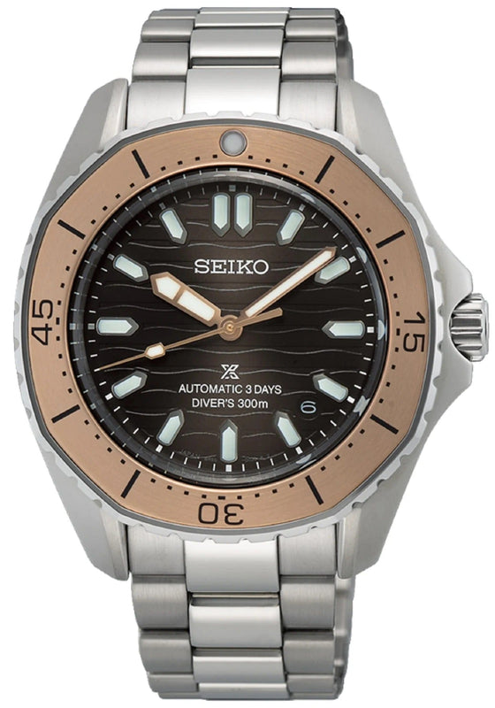 Buy Shop Seiko Prospex Polygonal Sea Diver Automatic Black Dial Silver Steel Strap Watch for Men - SPB485J1 USA Online