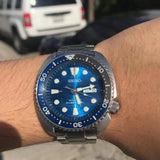 Buy Shop Seiko Prospex Save The Ocean Diver's Automatic Blue Dial Silver Steel Strap Watch for Men - SRPD21J1 USA Online